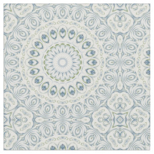 Tecido Design do padrão Serene Blue e Green Mandala