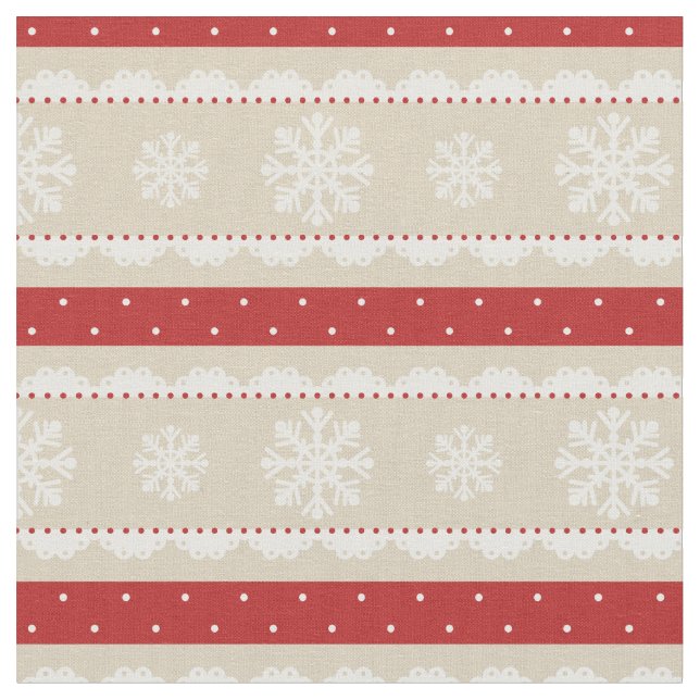 Tecido Design elegante do Natal com flocos de neve (Detalhe)