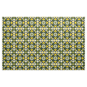 Tecido Design Floral Geométrico Vibrante