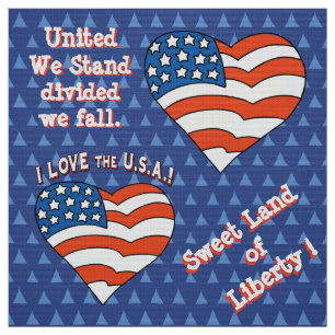 Tecido Design Patriótico Personalizado dos EUA