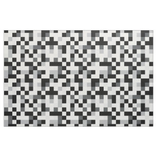 Tecido Design preto e branco do pixel