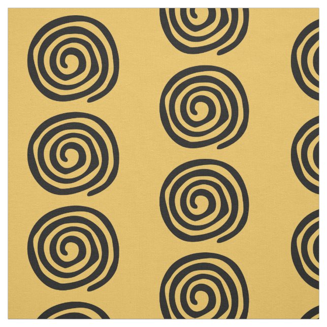 Tecido Design primitivo da arte tribal espiral do (Modelo)