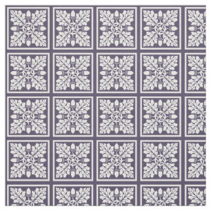 Tecido Design roxo do azulejo da bolota e da folha do
