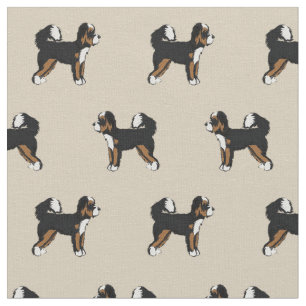 Tecido design tan simples de cachorro Bernedoodle