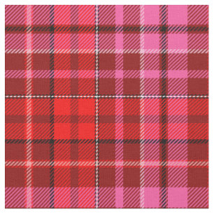 Tecido Design Xadrez Escocês Rosa Vermelho Grená