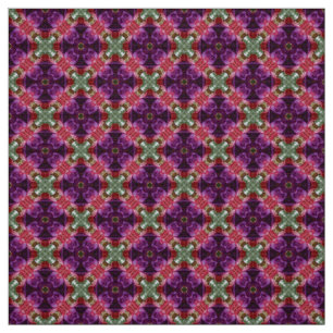 tecido detalhado de padrões roxo e verde