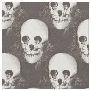 Tecido dia de los muertos crânio