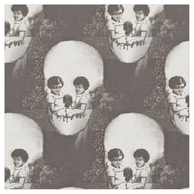 Tecido dia de los muertos crânio (Detalhe)