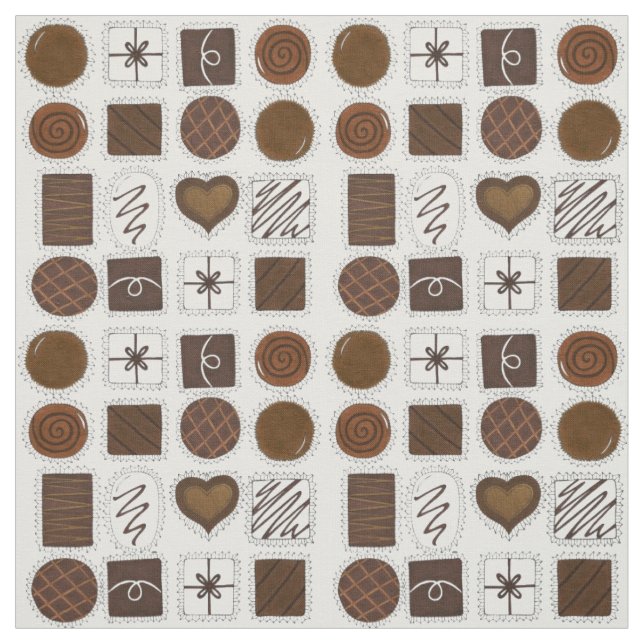 Tecido Dia de os namorados Chocoholical Bon Bon Candy Foo (Modelo)