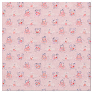 Tecido Dia de os namorados de Cartas de Leitura de Sapos