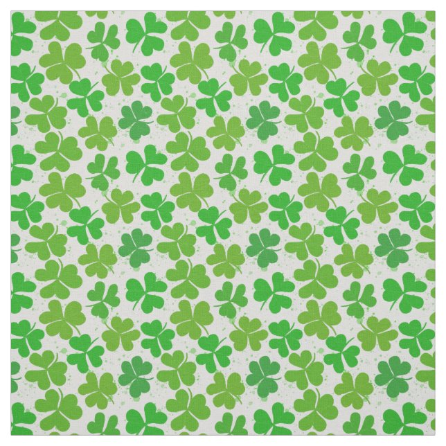 Tecido Dia de São Patrício Shamrock verde (Modelo)