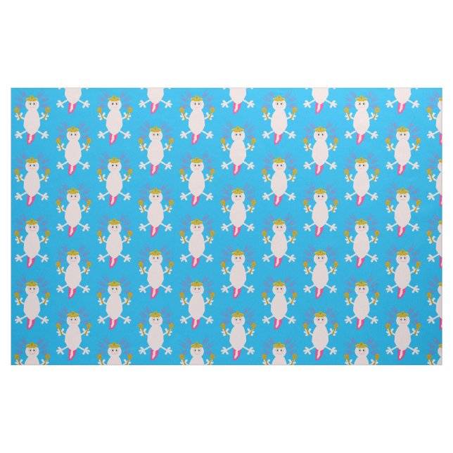 Tecido Dia dos Mortos do Axolotl Mexicano (Fat Quarter)