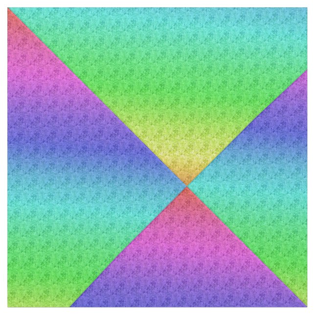 Tecido Diag Gradient Floral Padrão Floral Azul Verde (Detalhe)