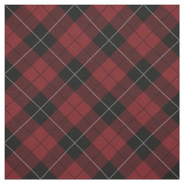 Tecido Diagonal branca preta vermelha do Tartan da xadrez
