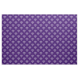 Tecido Diamante - Branco sobre o Profundo Roxo 330066