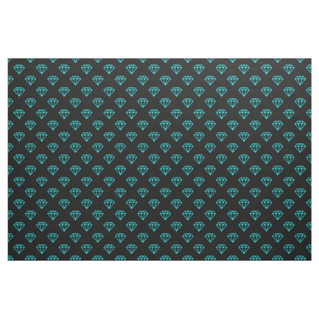 Tecido Diamante - Ciano em Preto (Jarda)