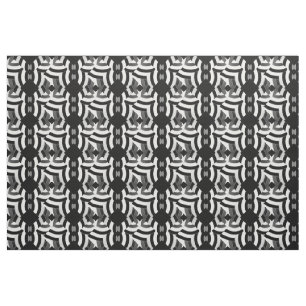 Tecido Diamante de chevrons contemporâneos preto/branco