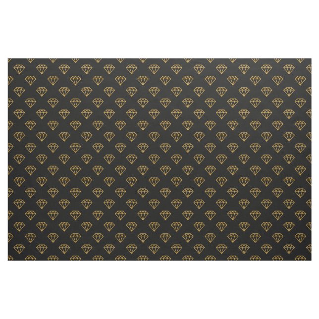 Tecido Diamante - Dourado Marrom no Preto (Jarda)