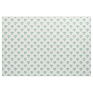 Tecido Diamante - Floresta Verde em Branco