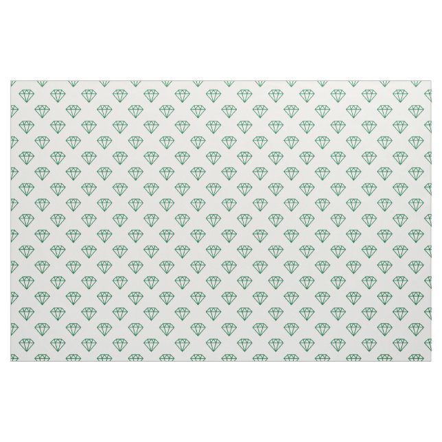 Tecido Diamante - Floresta Verde em Branco (Jarda)