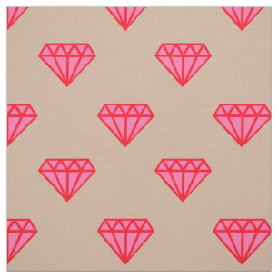 Tecido Diamante: rosa & vermelho