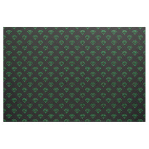 Tecido Diamante - Verde-grama em Preto