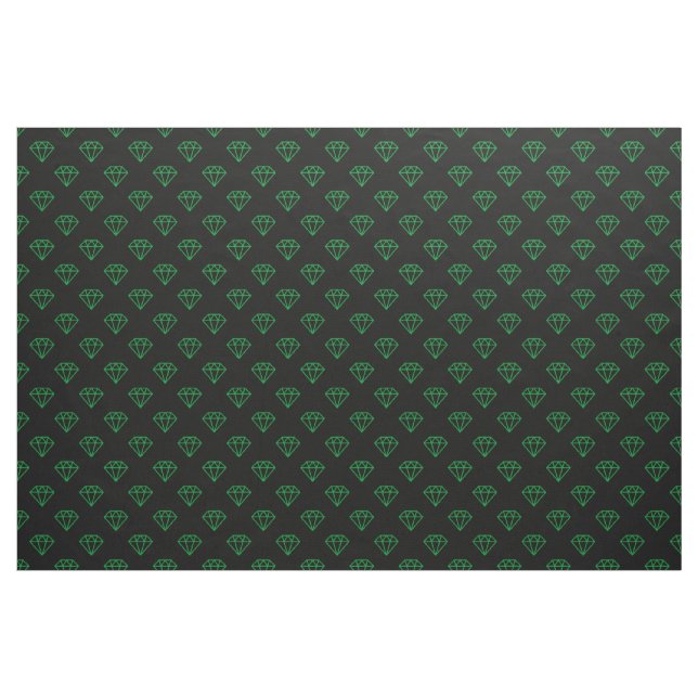 Tecido Diamante - Verde-Grama em Preto (Jarda)