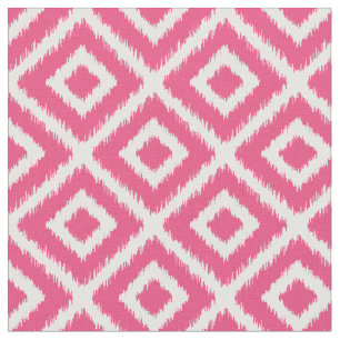 Tecido Diamantes de Ikat Rosa Quente