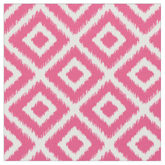 Tecido Diamantes de Ikat Rosa Quente