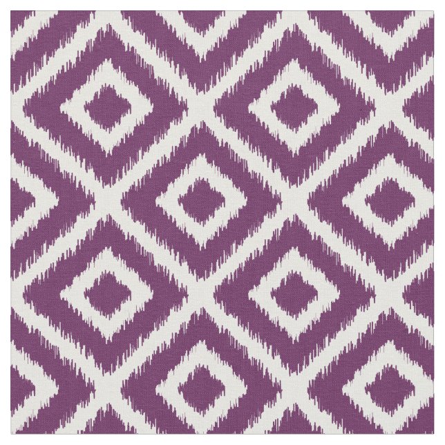 Tecido Diamantes de Ikat Roxo Plum (Detalhe)