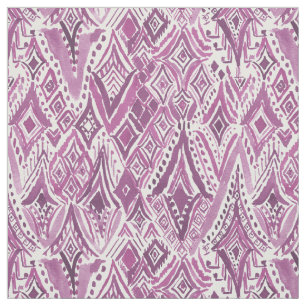 Tecido DIAMANTES ESPIRITUAIS Ikat tribal roxo de FRIGGIN