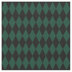 Tecido Diamantes Harlequim Preto e Verde Escuro