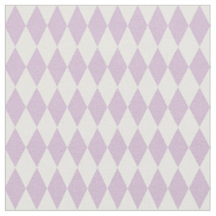 Tecido Diamantes Harlequin Branco e Lilás Claro