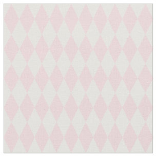 Tecido Diamantes Harlequin Brancos e Rosa Claro