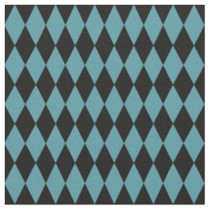 Tecido Diamantes Harlequin Preto e Azul