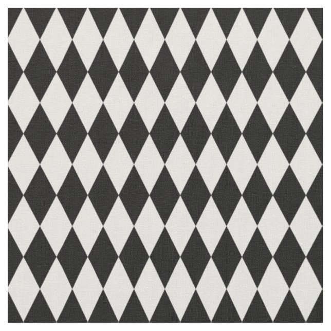 Tecido Diamantes Harlequin Preto e Branco Esmaecido (Detalhe)