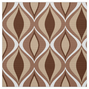 Tecido Diamantes, Taupe e Brown modernos do meio século
