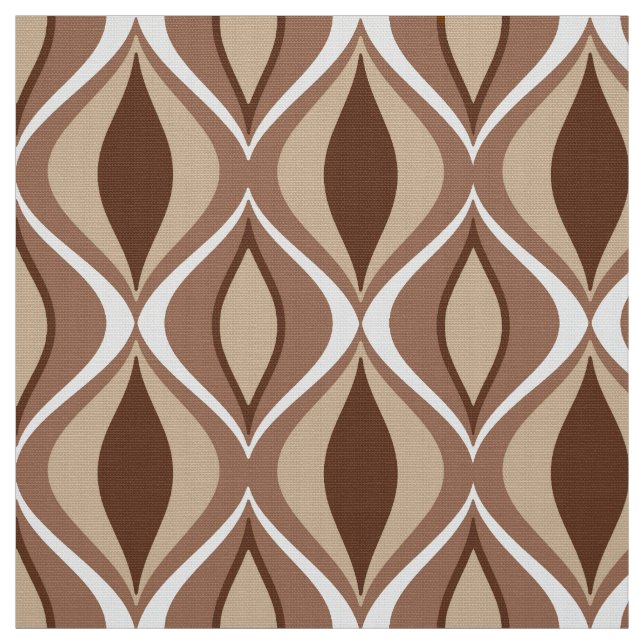 Tecido Diamantes, Taupe e Brown modernos do meio século (Modelo)