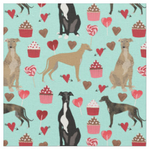 Tecido dias de os namorados de galgos adoram