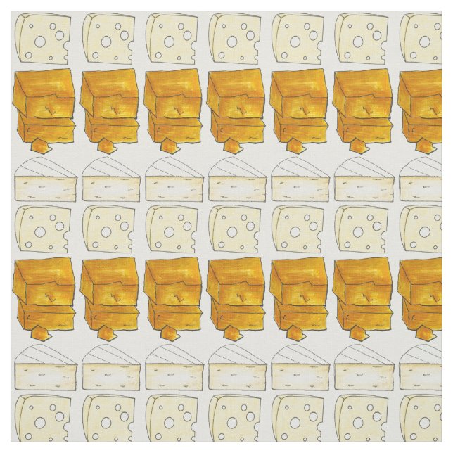 Tecido Diga Queijo Cheddar Swiss Brie Queijos Comida (Modelo)