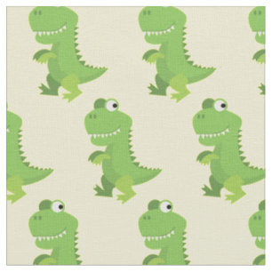 Tecido Dinosauro Fofo Crianças T-Rex Dino Cartoon