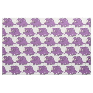 Tecido Dinossauro roxo bonito dos desenhos animados
