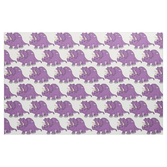 Tecido Dinossauro roxo bonito dos desenhos animados (Fat Quarter)