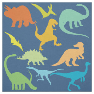 Tecido Dinossauros Coloridos