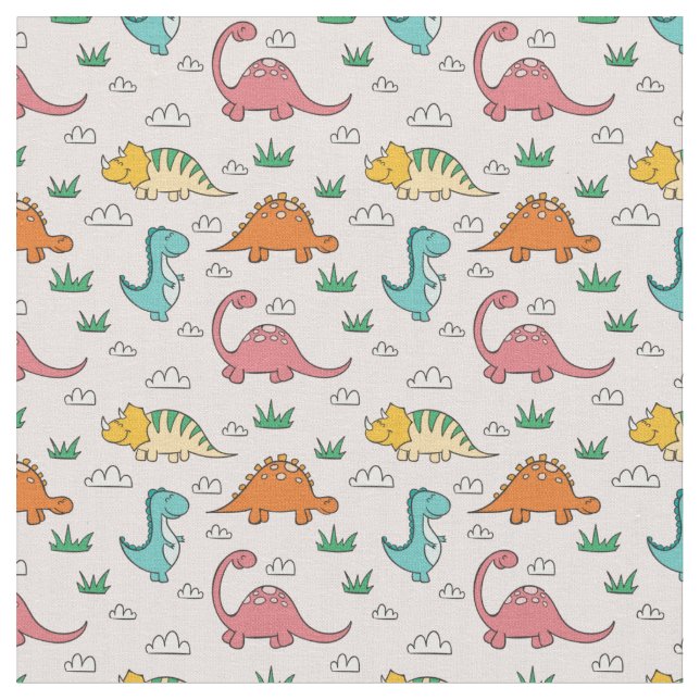 Tecido Dinossauros Fofos (Detalhe)