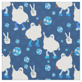 Tecido disco halloween africano fantasma azul