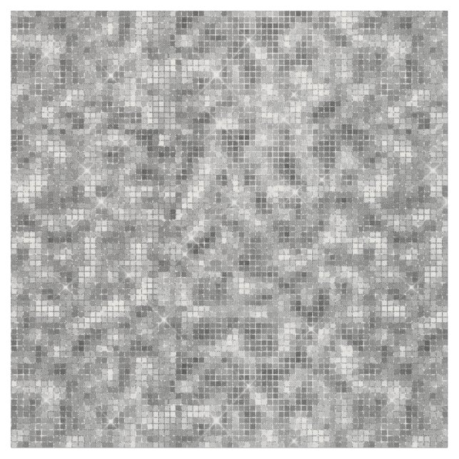 Tecido Disco Retro Divertido Disco Ball Silver Look Tecid (Detalhe)