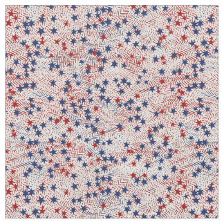 Tecido Dispersão de estrelas patriótica
