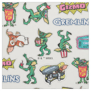 Tecido Diversão com Adesivos Gremlins™ Padrão