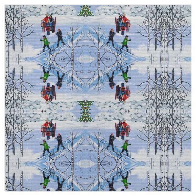 Tecido Divertido na neve de Natal (Modelo)